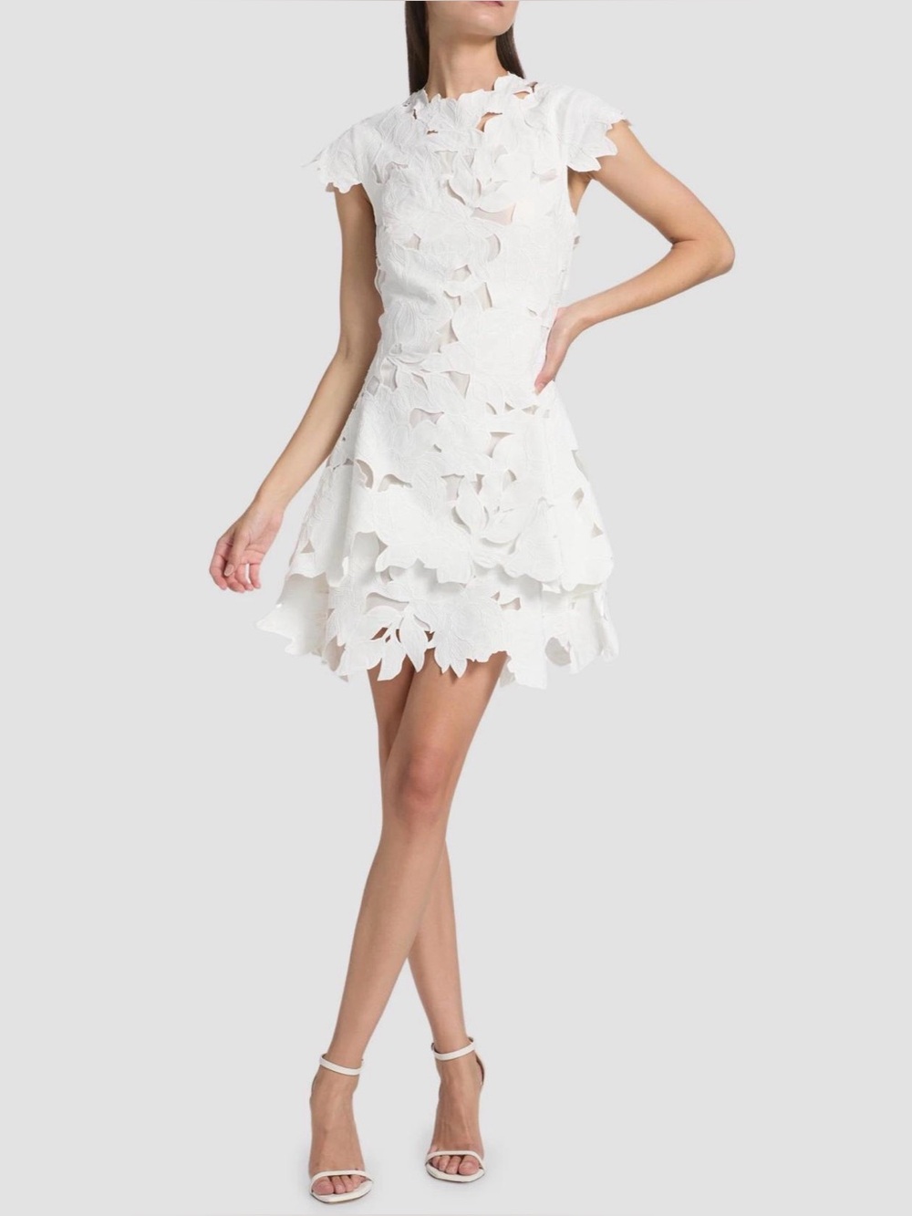 Holloway Dress by Simkhai White Floral Cutout Mini Dress
